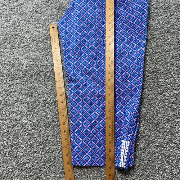 Chicos Womens XL Perfect Stretch Capri Pants Blue Geometric Print Elastic Waist - Picture 9 of 10